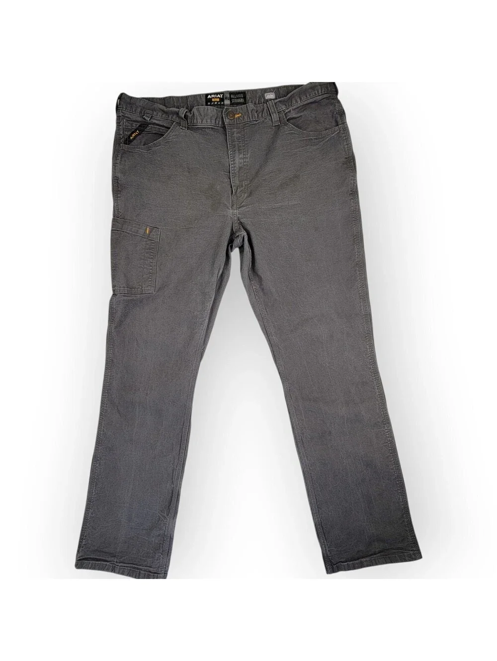 Ariat Rebar M4 Pants Mens 42x36 Gray Made Tough Relaxed Straight Work Cargo